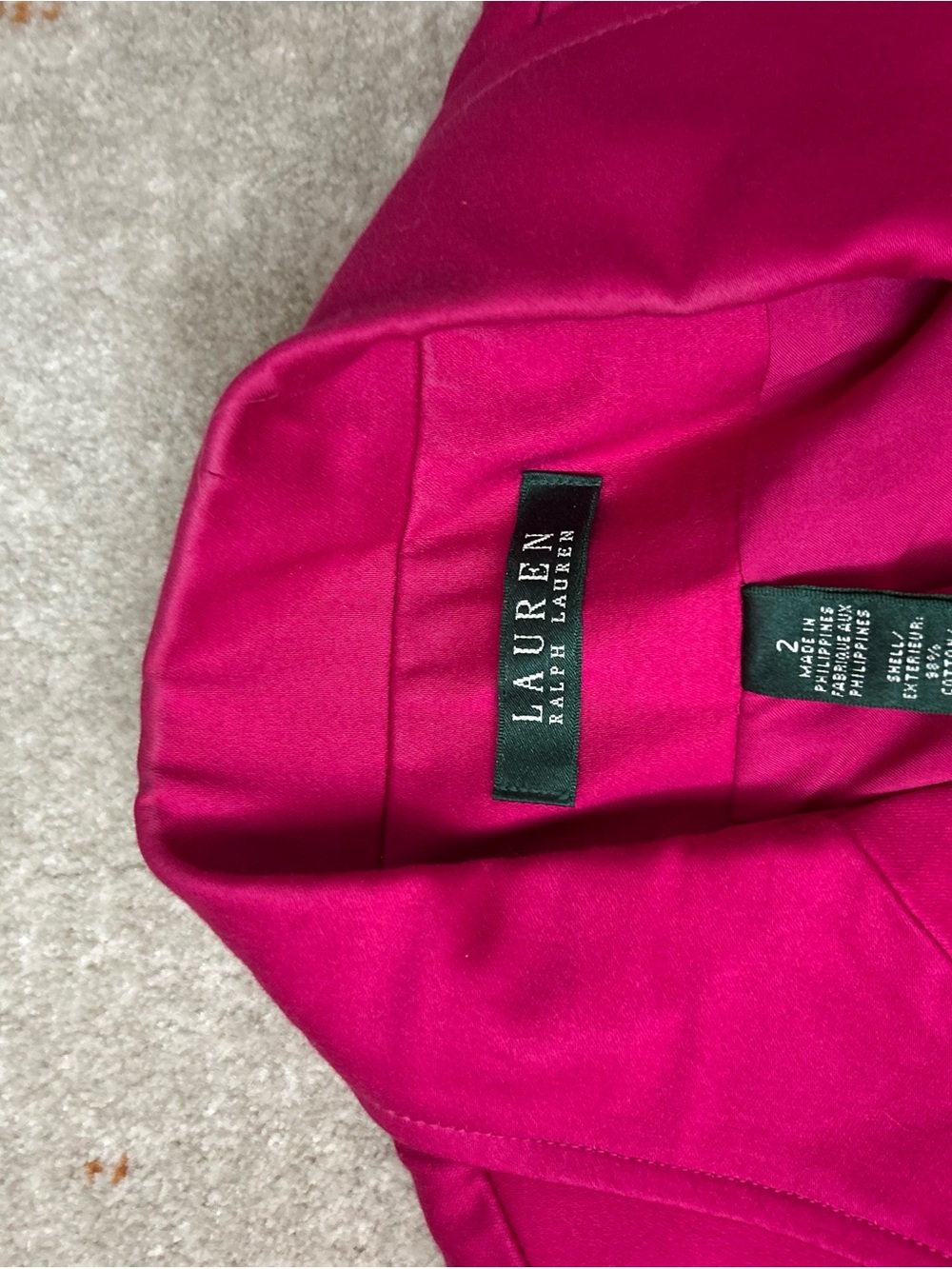 Lauren Ralph Lauren Hot Pink Tailored Blazer Jacket